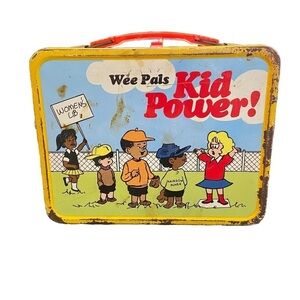 1973 Metal Lunchbox Wee Pals Kid Power! Women's Lib Vintage No Thermos